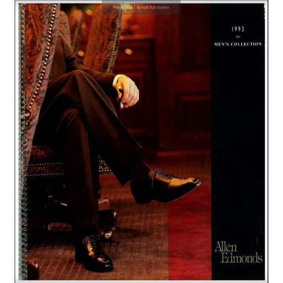 Vintage Allen Edmonds Hillsboro Brown Leather Monk Strap Brogue Shoes Size 10D - Picture 11 of 12